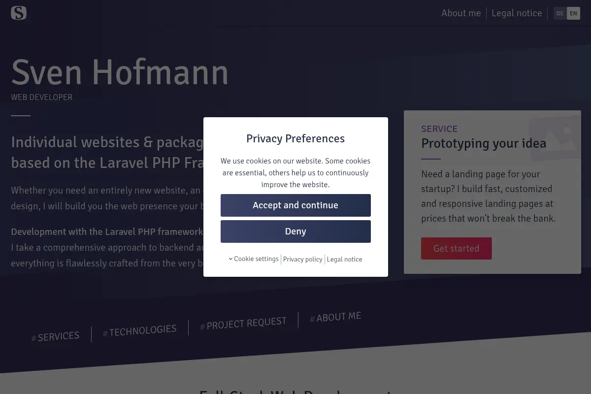 Sven Hofmann | Web Developer | Laravel PHP Development