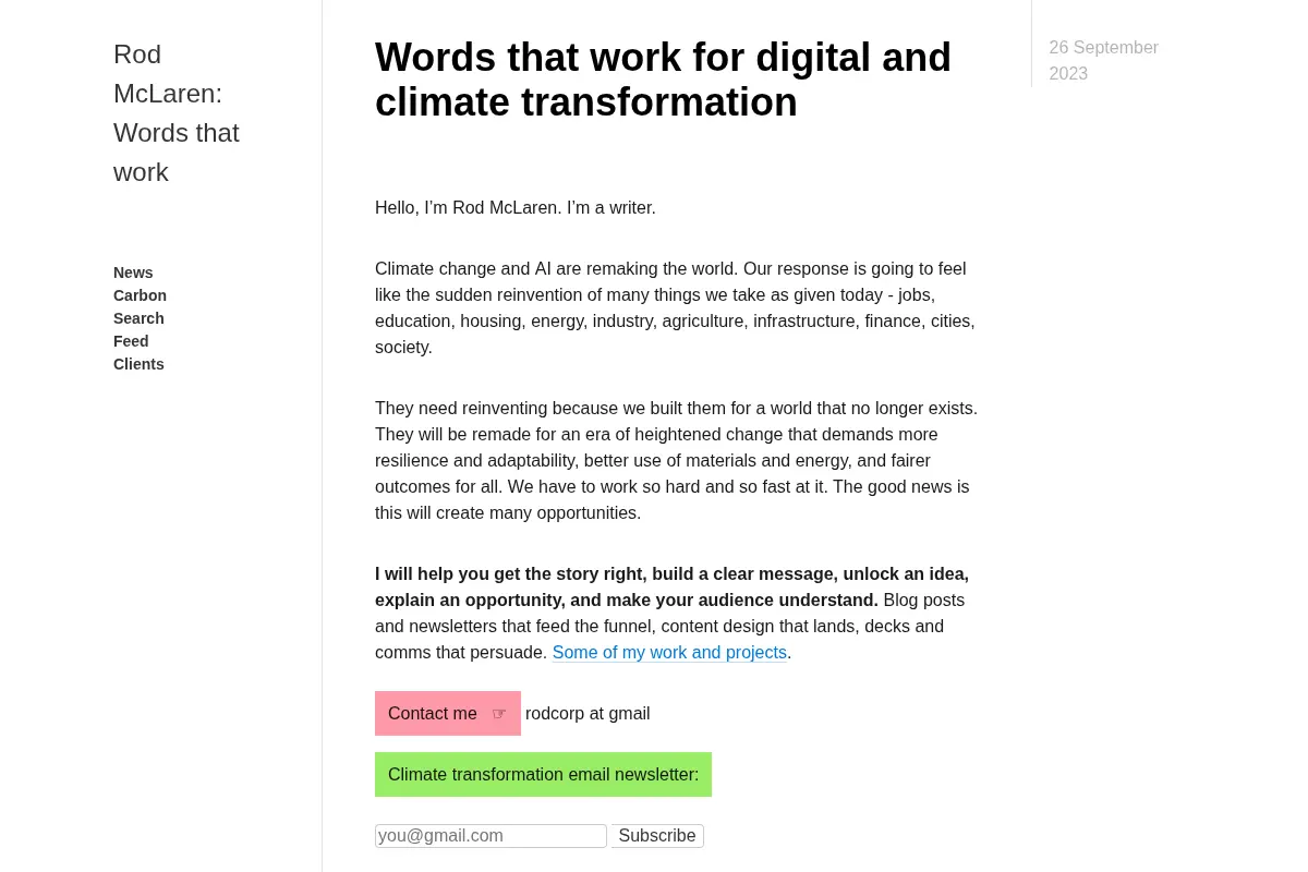 Rod McLaren: Words that work
