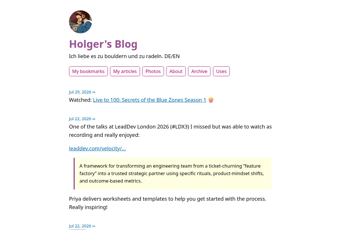 Holger's Blog