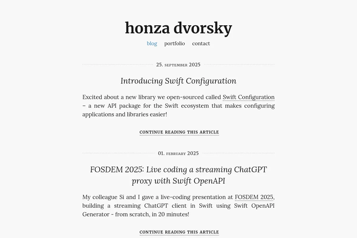 Honza Dvorský's Blog