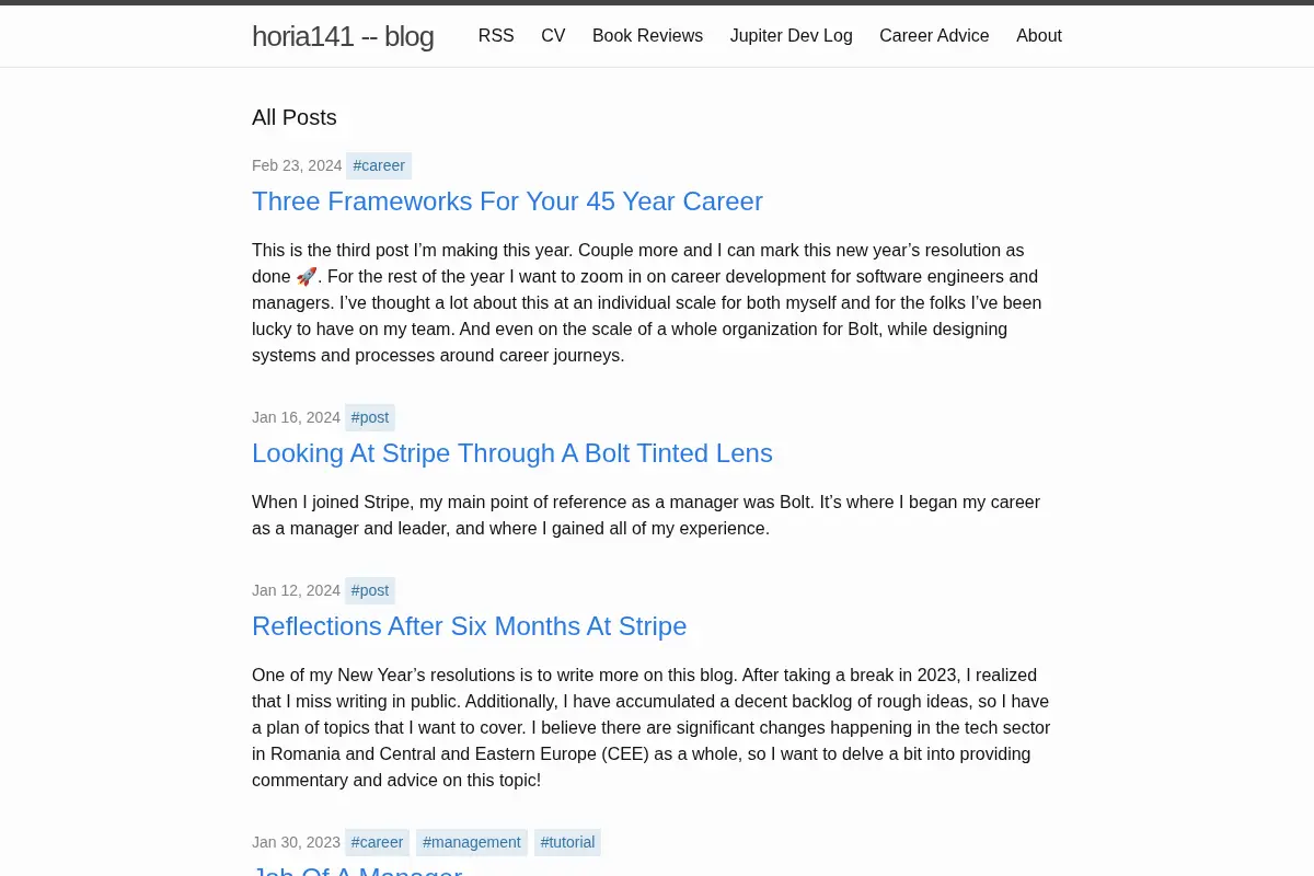 Horia's Blog