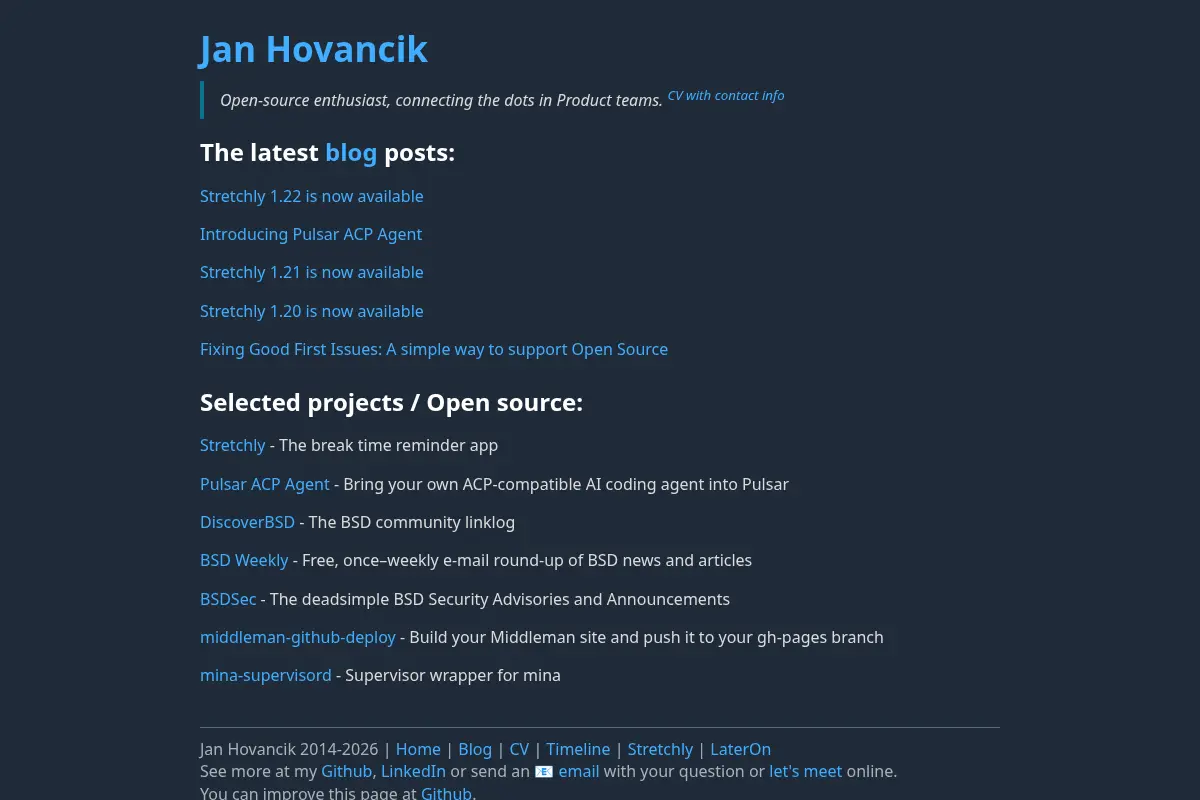 Jan Hovancik - Open-source enthusiast, connecting the dots in Product teams.