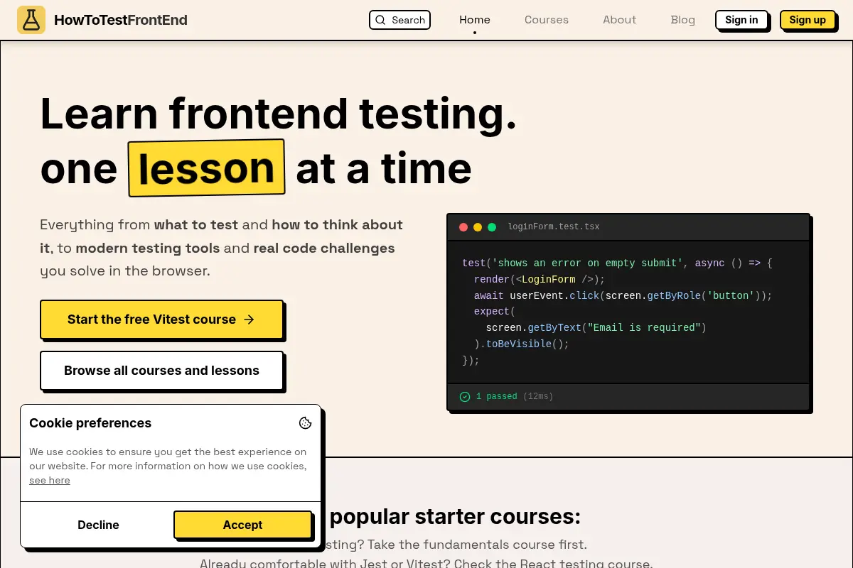 How To Test Frontend