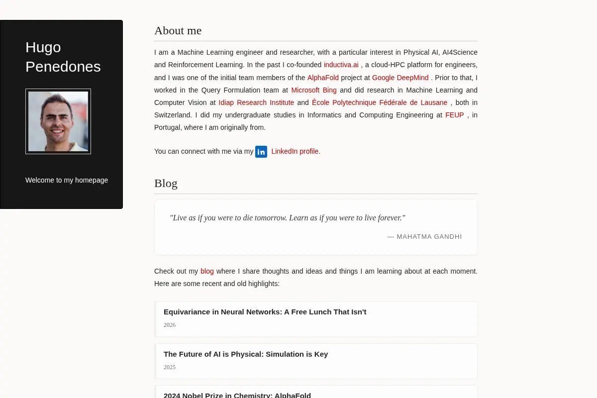 Hugo Penedones Homepage