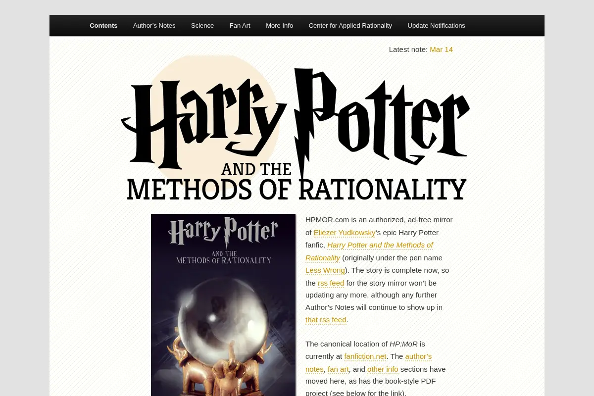 Harry Potter and the Methods of Rationality