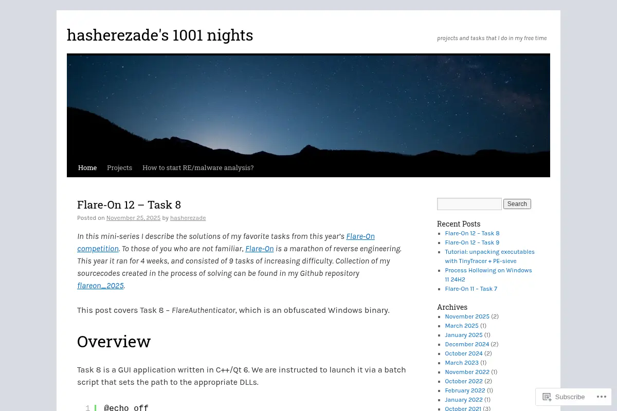 hasherezade's 1001 nights | projects and tasks that I do in my free time
