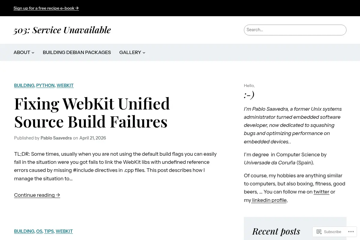 503: Service Unavailable – Survival experience … and some other tips