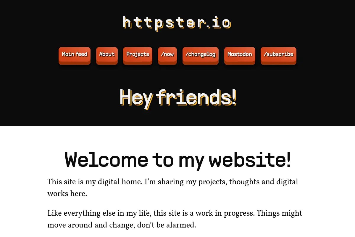 Hey friends! — httpster.io
