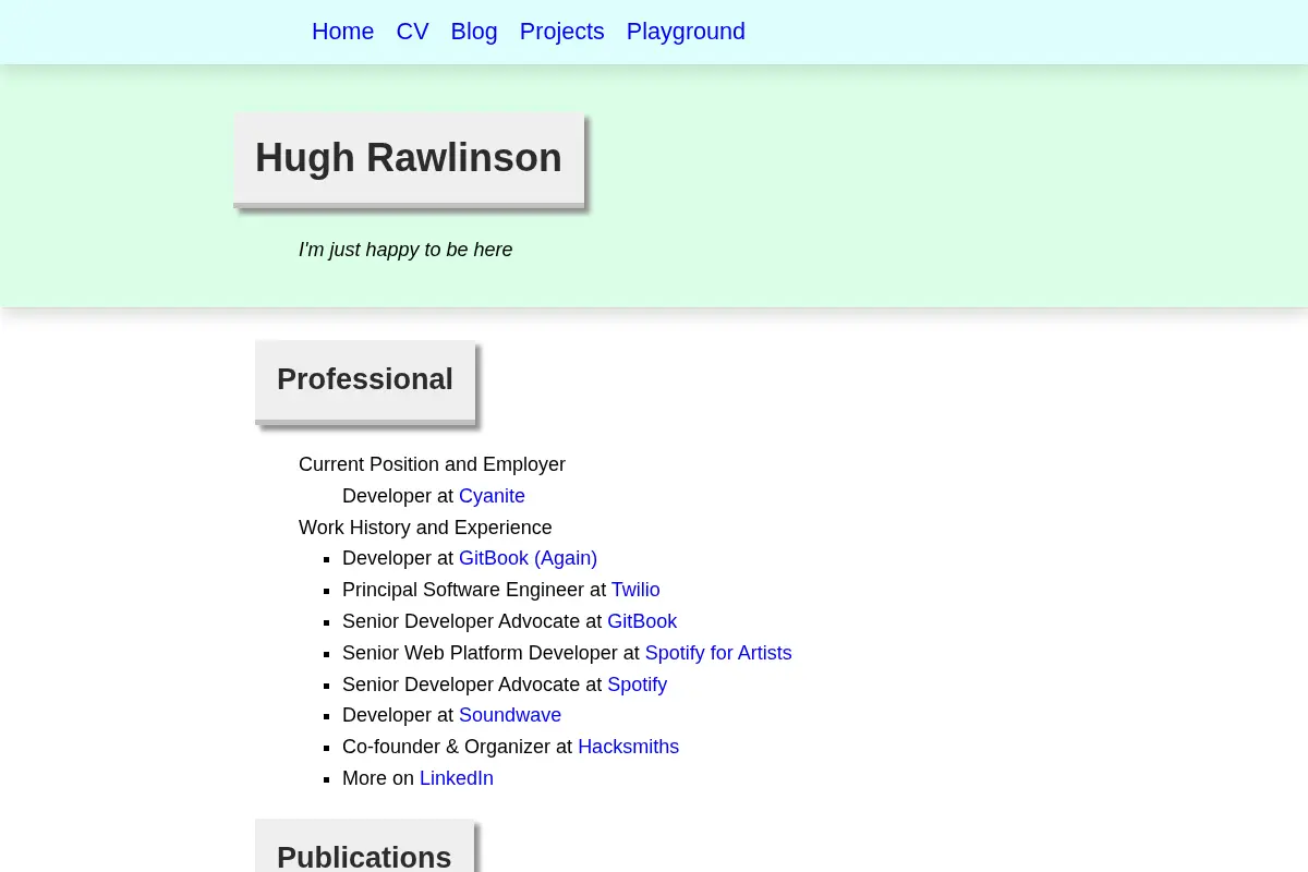 Technical articles, project write-ups, music and more