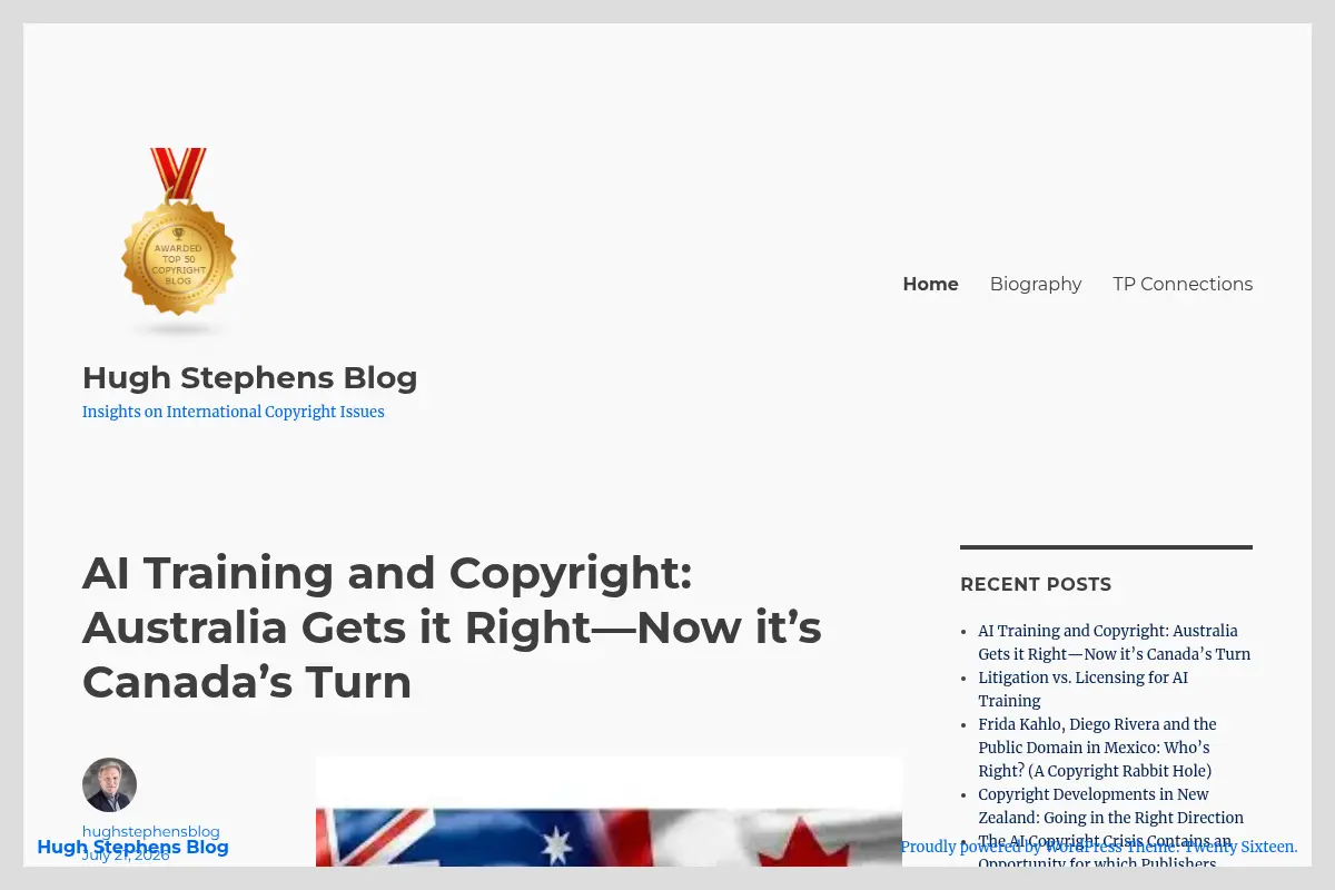 Hugh Stephens Blog