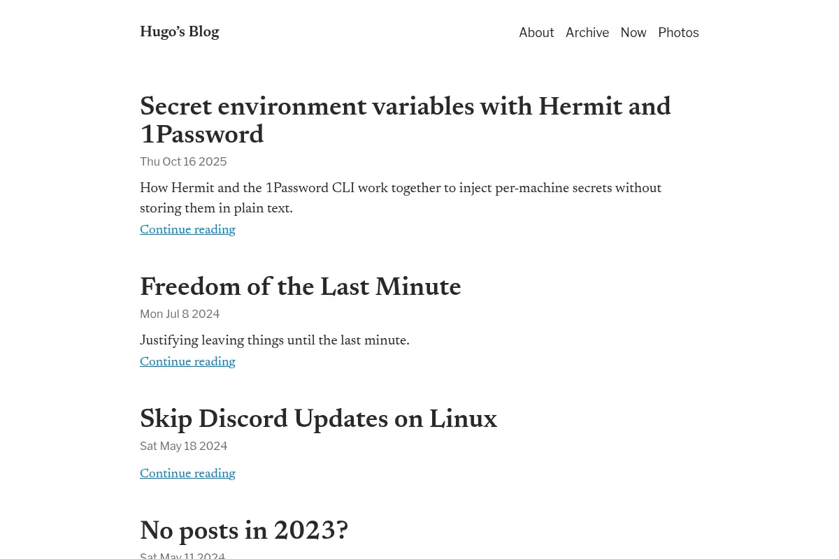 Hugo’s Blog