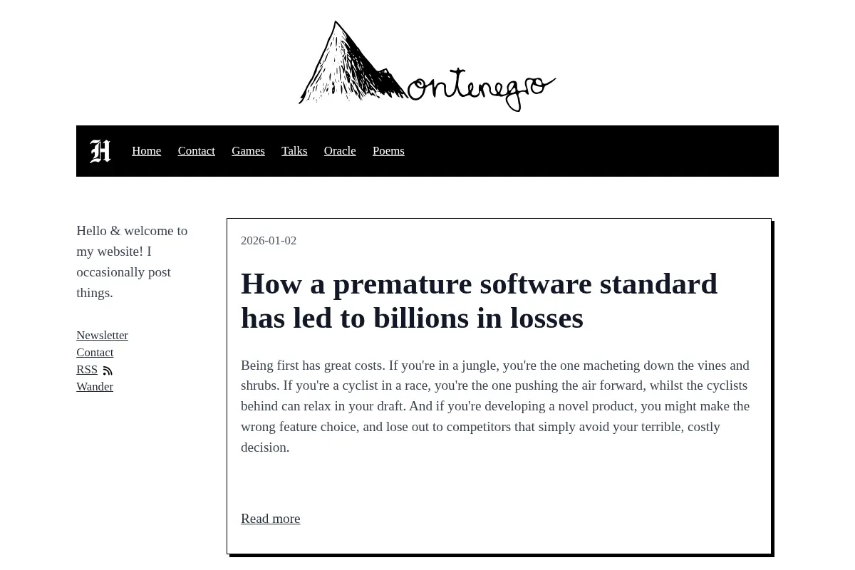 Hugo Montenegro's Blog