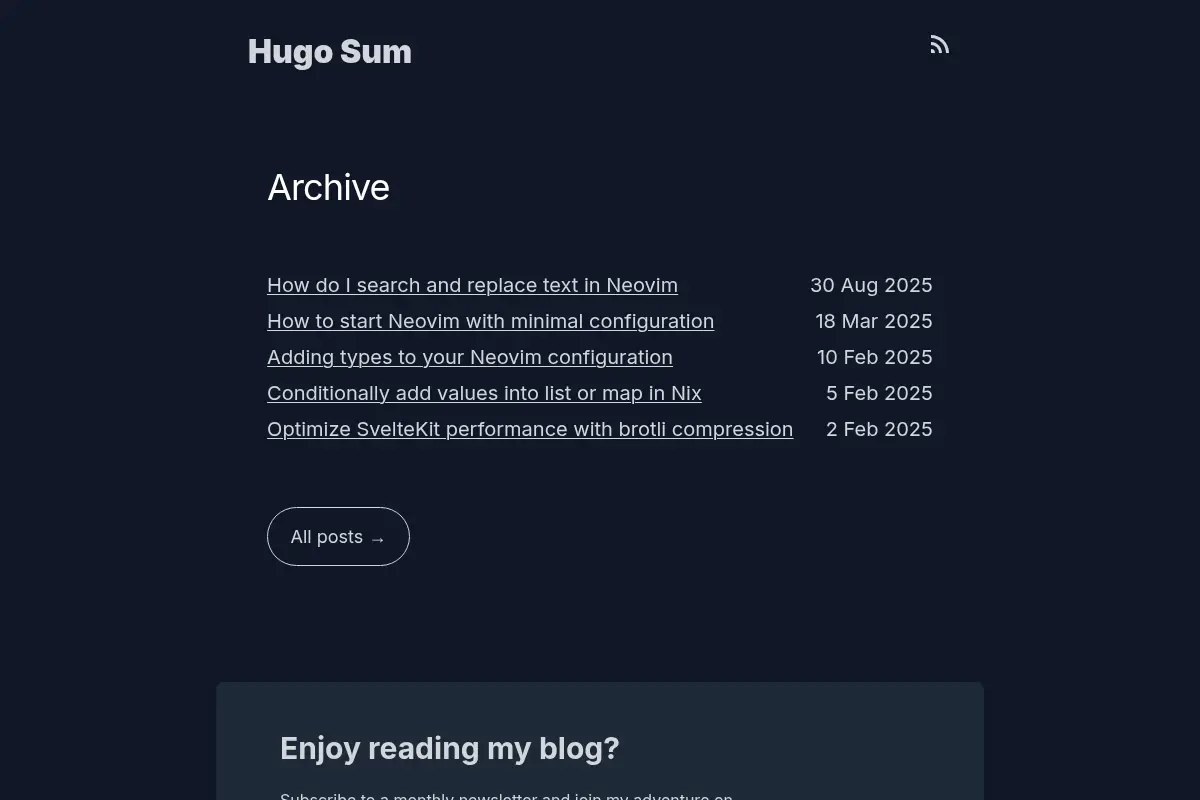 Hugo Sum — Blogging my adventure on software development