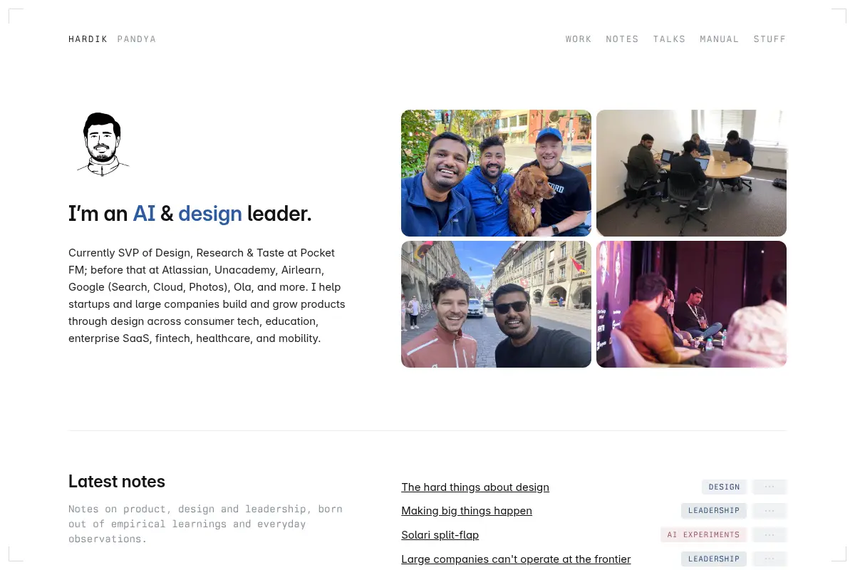 Hardik Pandya · Design & product leader