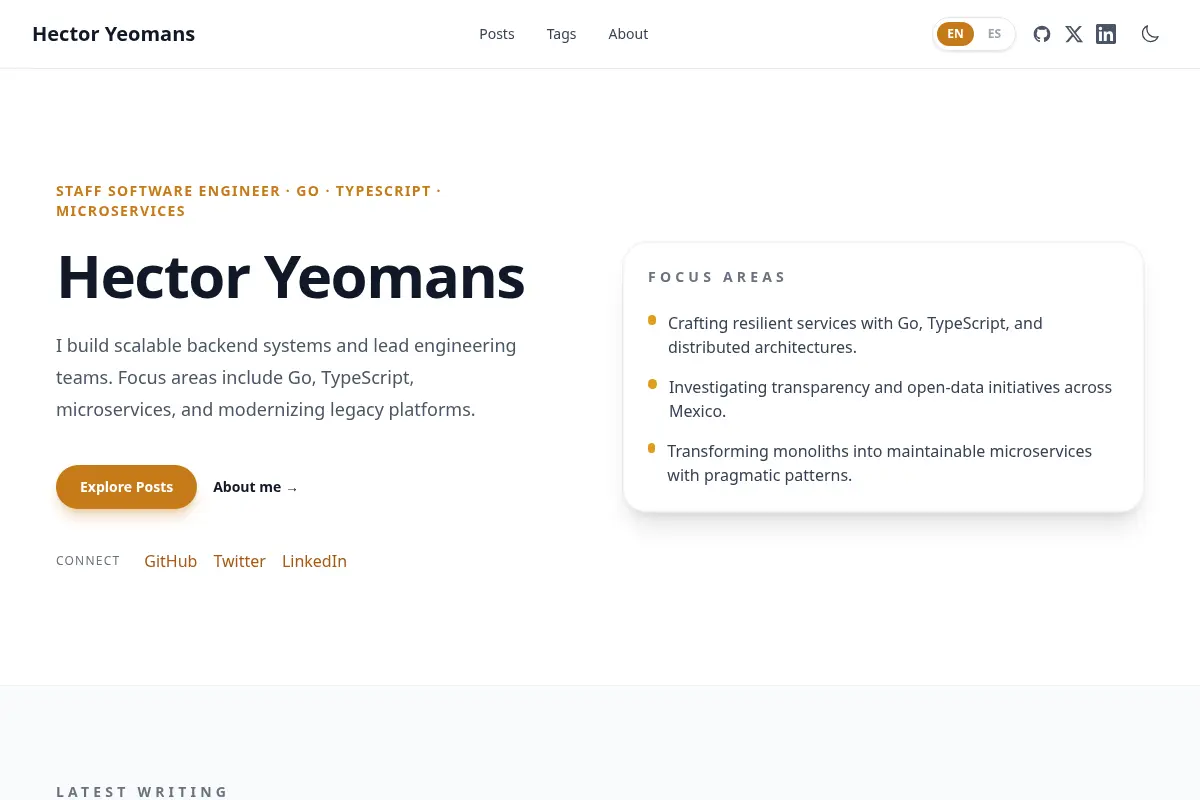 Hector Yeomans | Staff Software Engineer