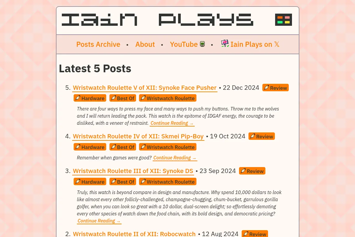 Iain Plays