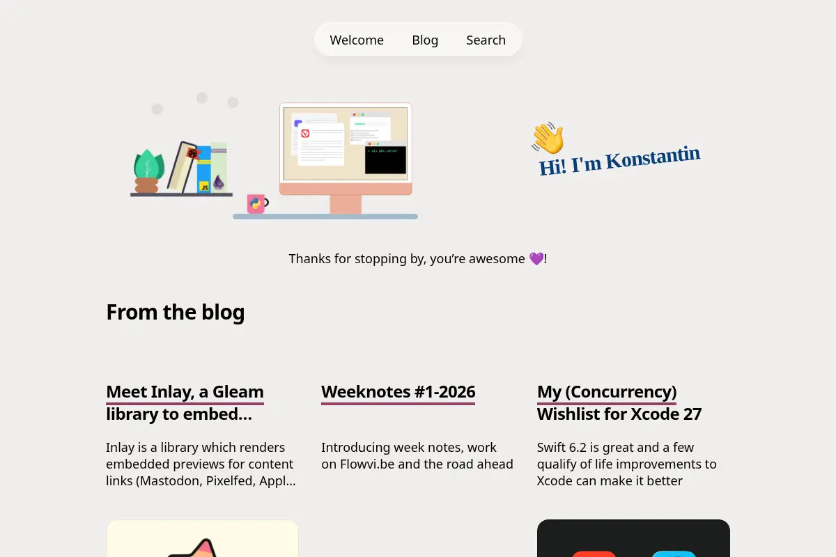 Welcome — I'm Konstantin