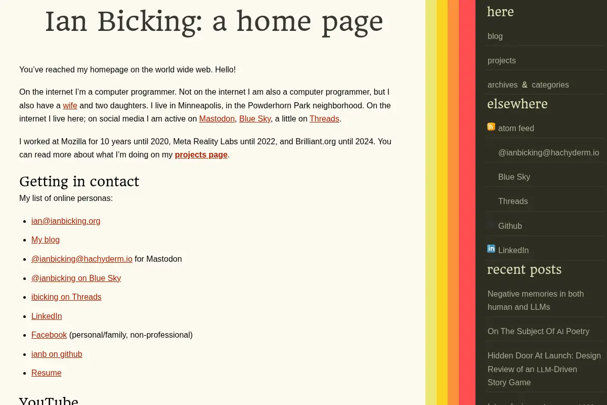 Ian Bicking: a home page