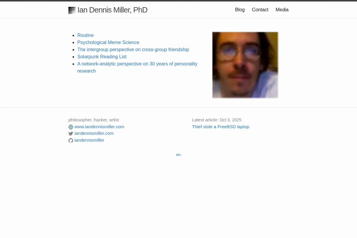Ian Dennis Miller, PhD