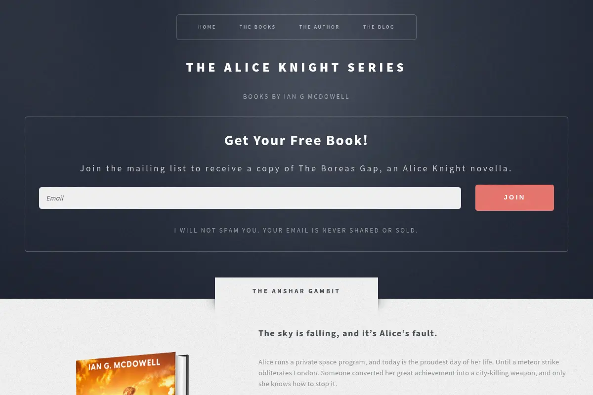 The Alice Knight Series – Books by Ian G McDowell