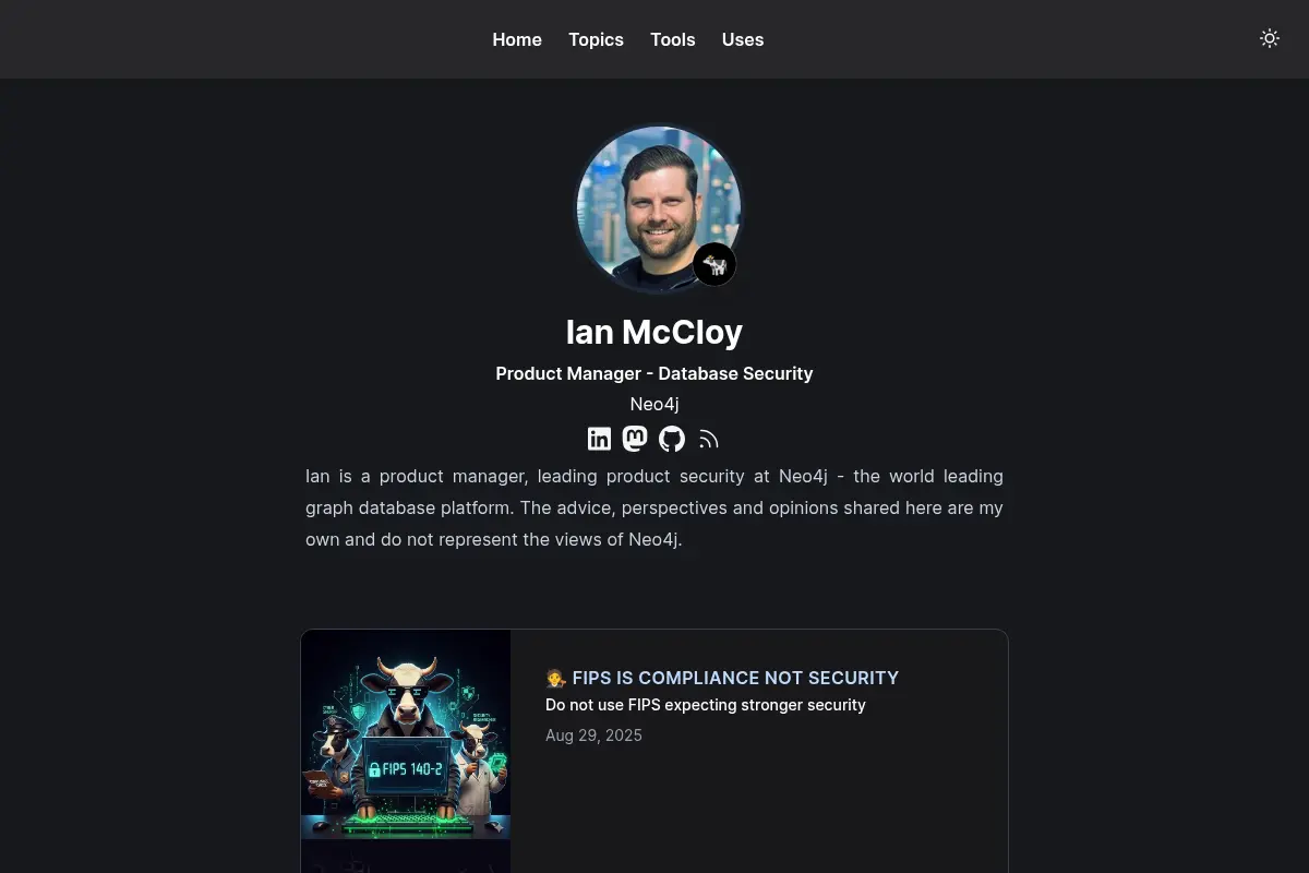Ian McCloy Blog