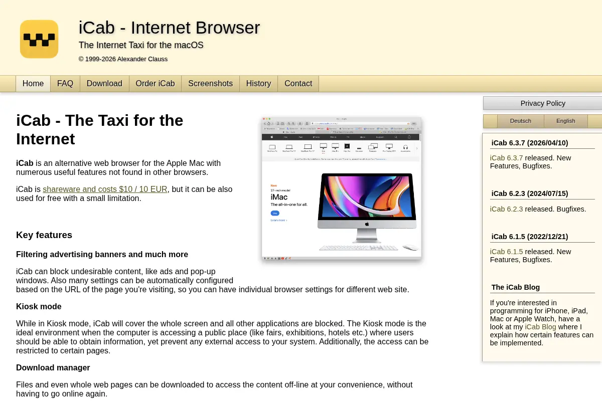 iCab - The Taxi for the Internet