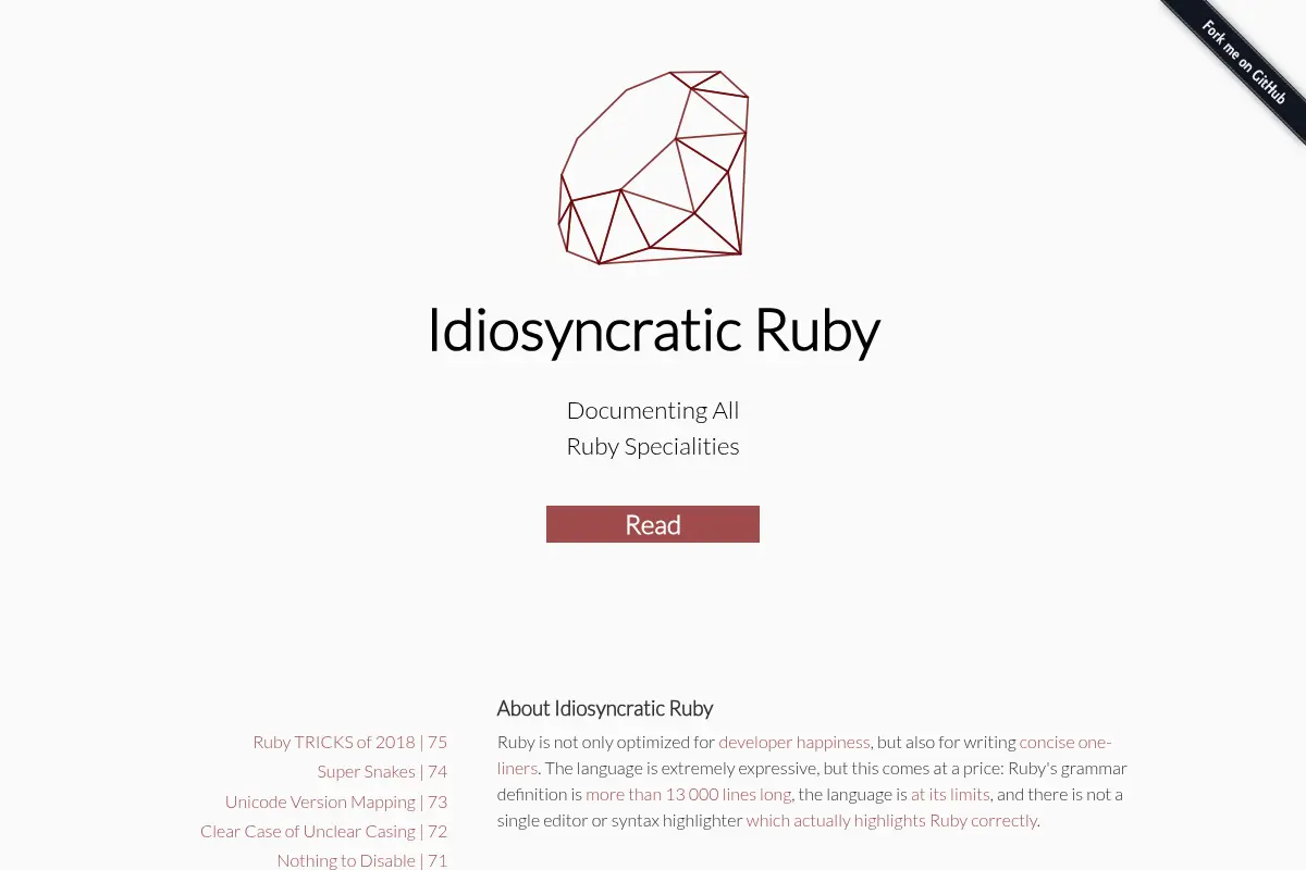 Idiosyncratic Ruby