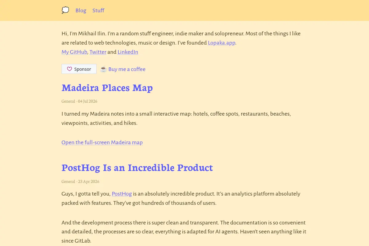 Mikhail Ilin web log
