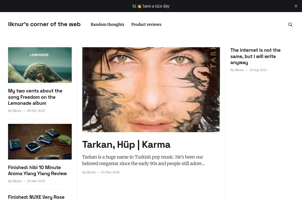 ilknur's corner of the web