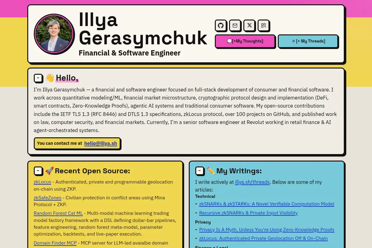 Illya Gerasymchuk | Financial & Software Engineer