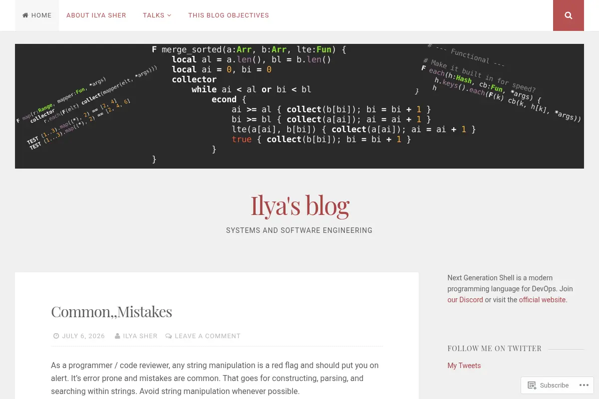Ilya's blog – Systems and software engineering