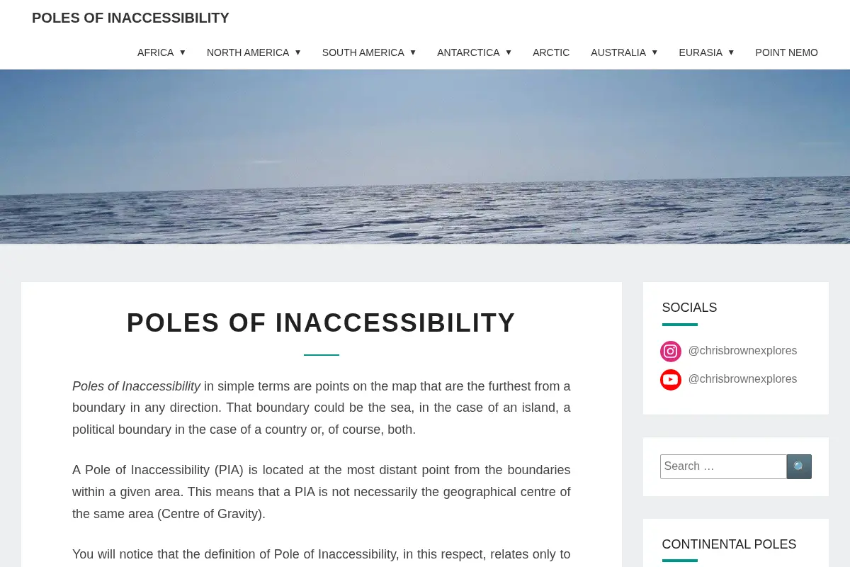 Poles of Inaccessibility - Remotest places on Planet Earth