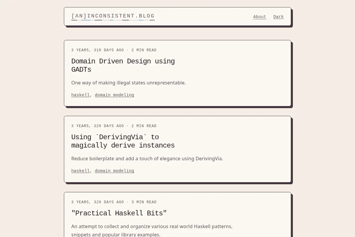Inconsistent.blog