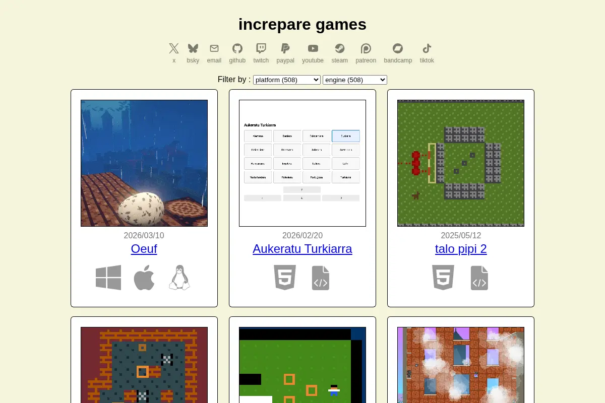 increpare games