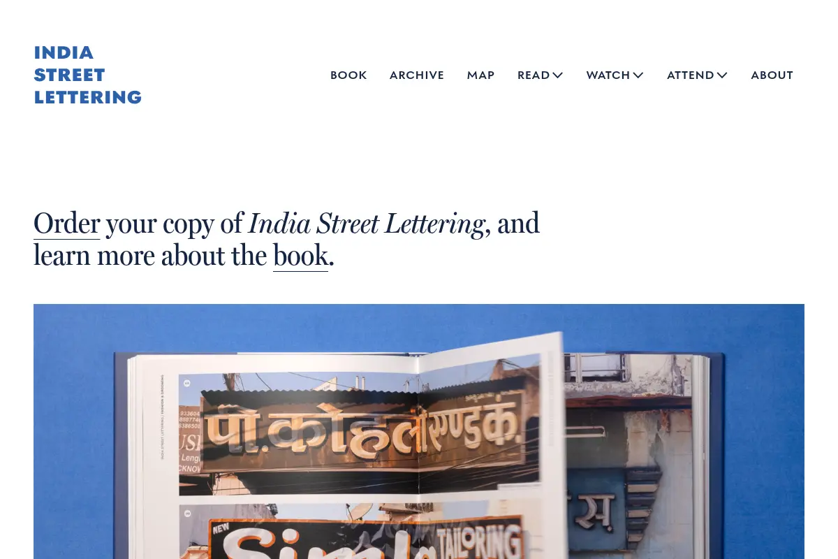 India Street Lettering