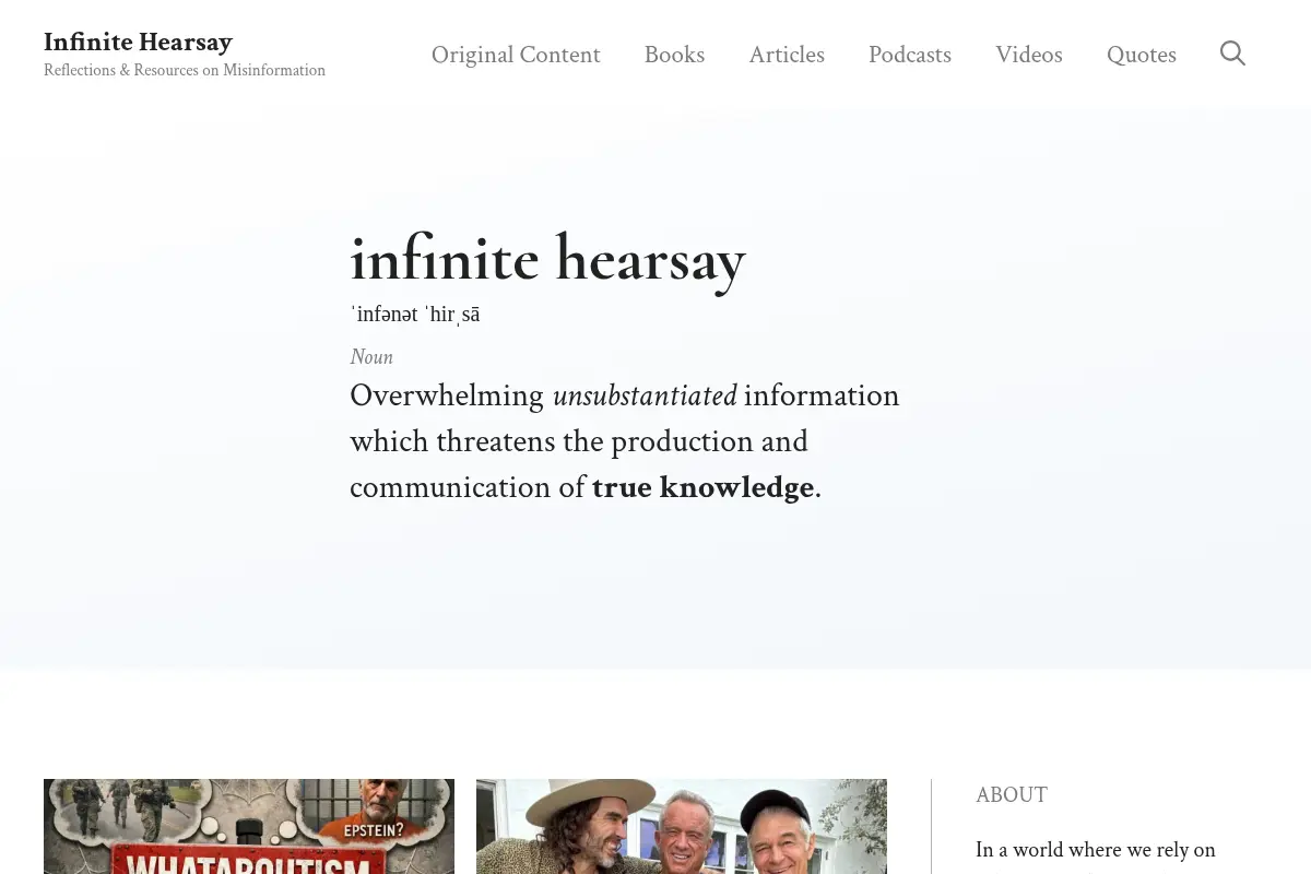 Infinite Hearsay