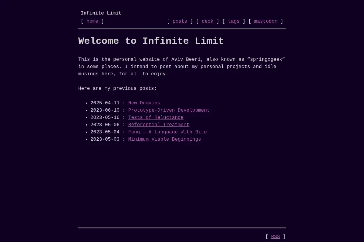 Infinite Limit