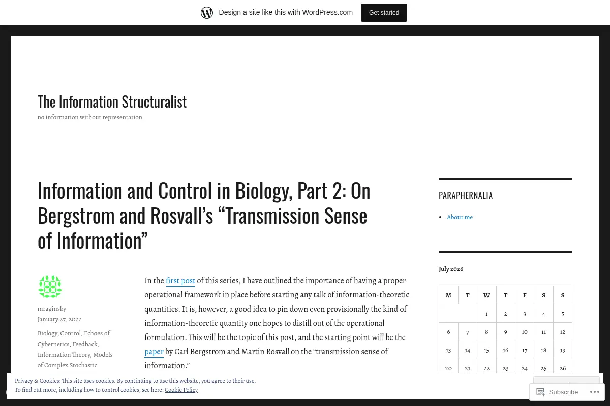 The Information Structuralist