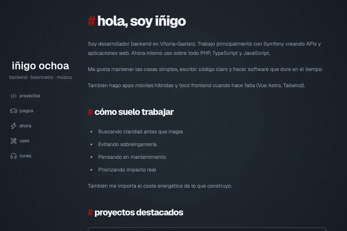 Iñigo Ochoa - Backend Developer