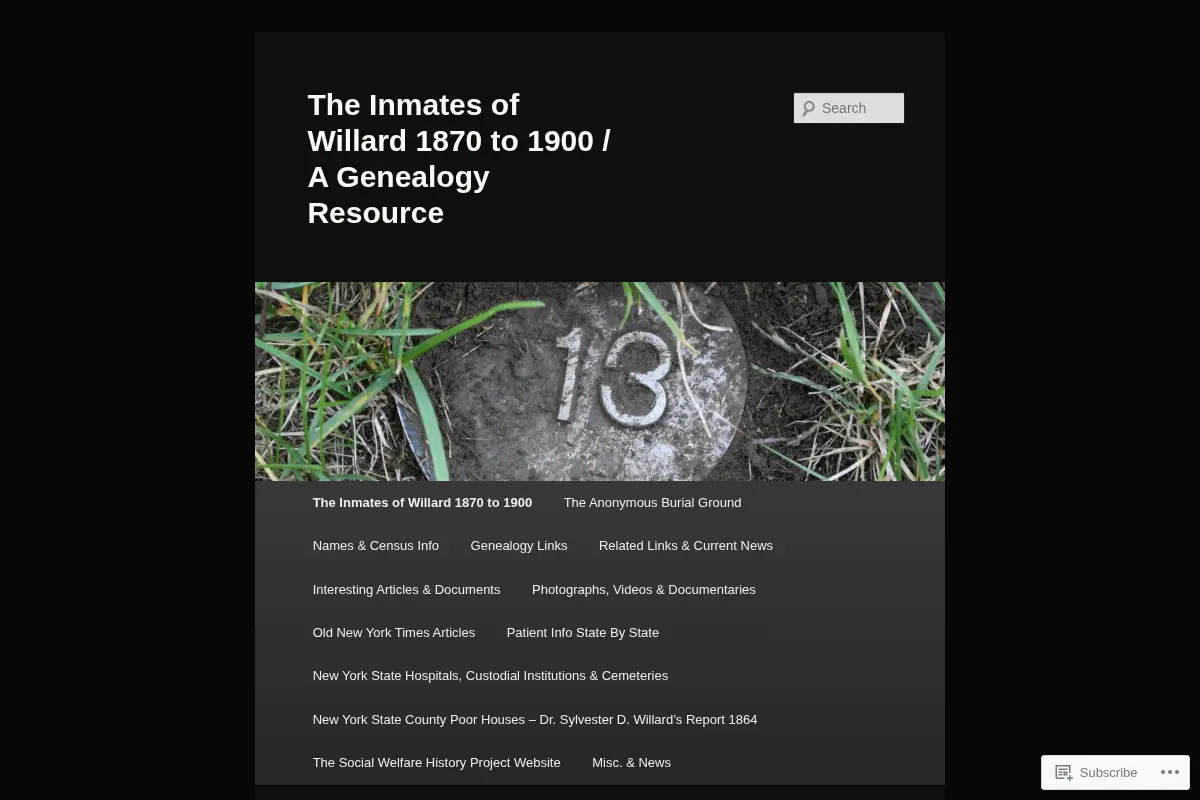 The Inmates of Willard 1870 to 1900 / A Genealogy Resource