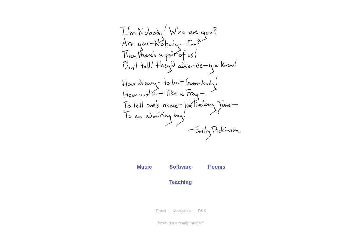 innig — Paul Cantrell's creative efforts