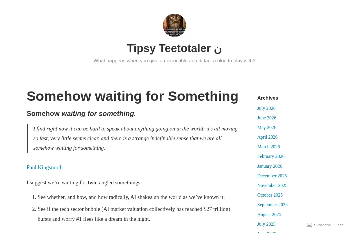 Tipsy Teetotaler
