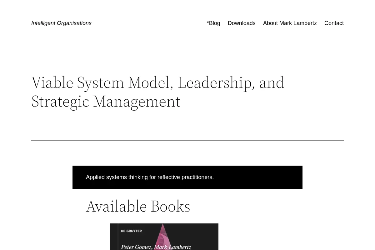 Viable System Model Explained – Mark Lambertz