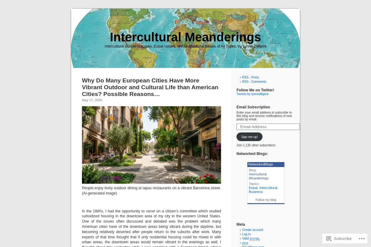 Intercultural Meanderings