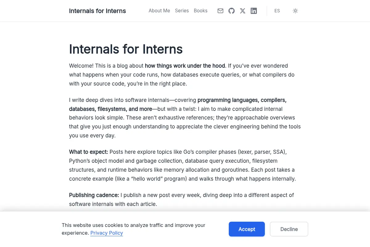 Internals for Interns