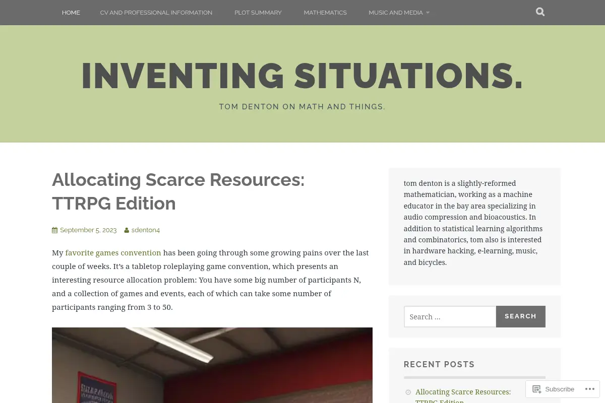 Inventing Situations