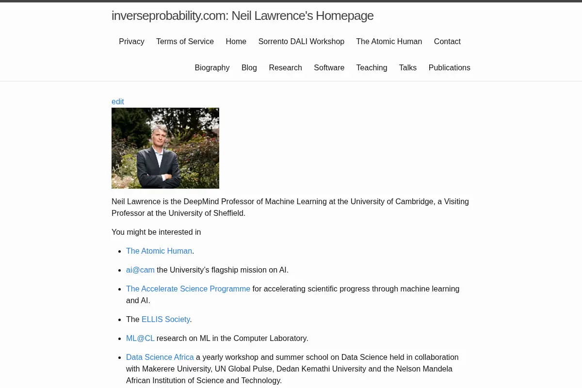Neil Lawrence's Homepage