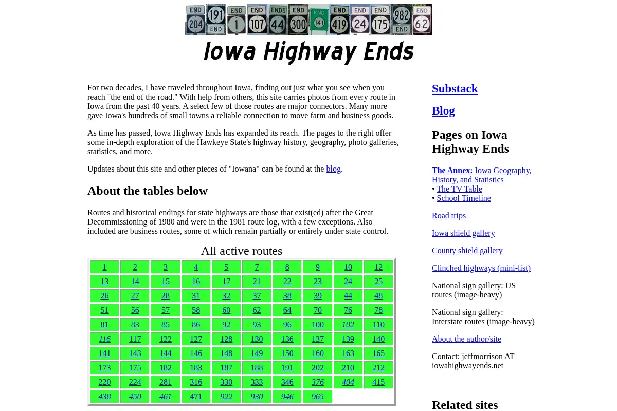 Iowa Highway Ends