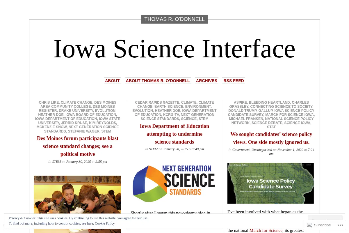 Iowa Science Interface