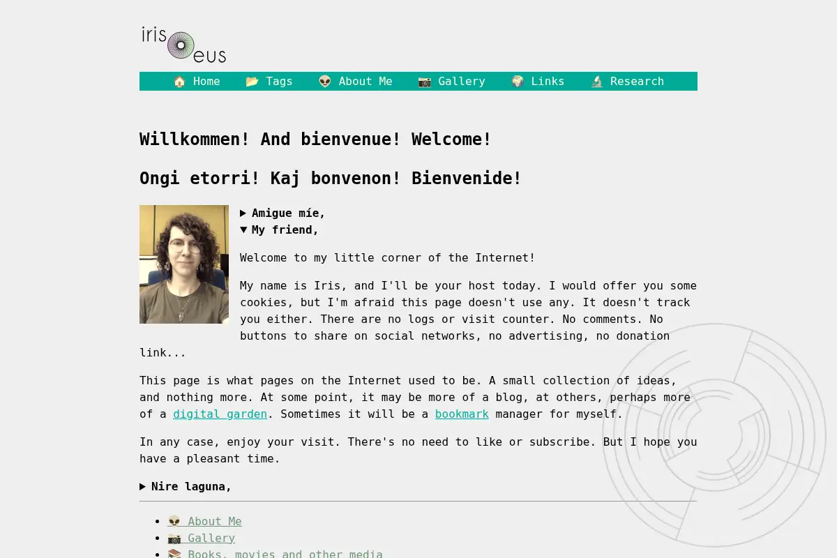 Around the pupil | Iris' home on the web
